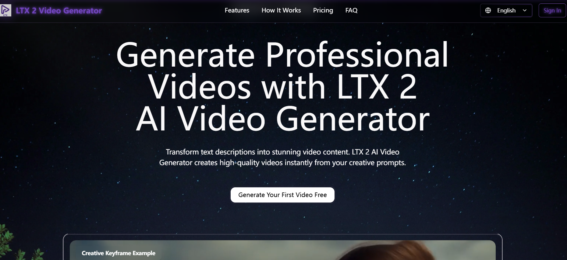 LTX 2 AI Video Generator - Create Stunning Videos Free Online