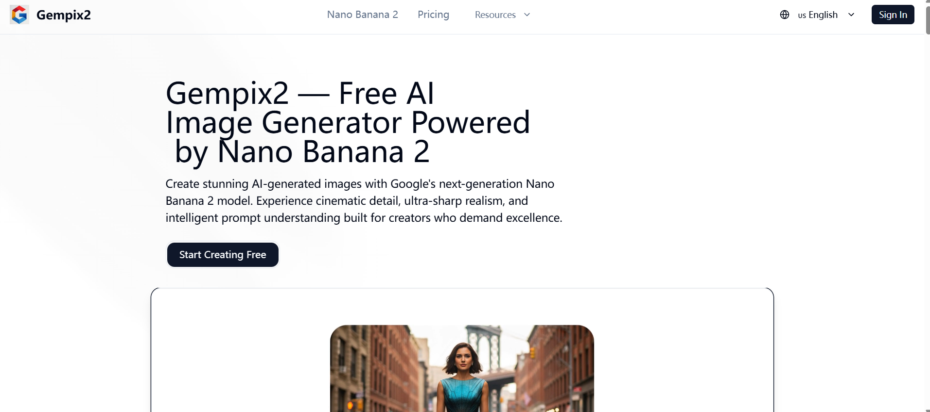 Gempix2 — Free AI Image Generator Powered by Nano Banana 2