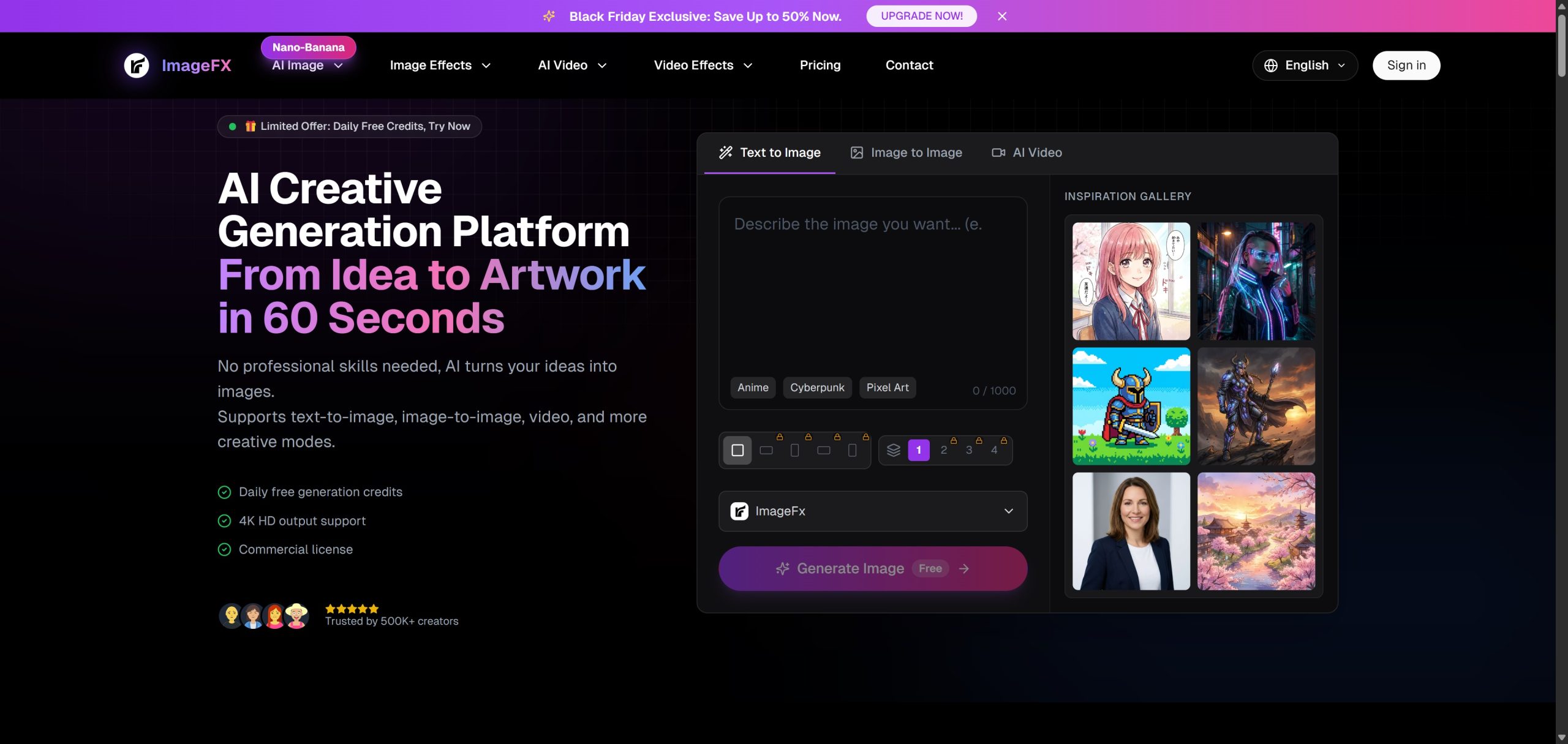 Image FX – Free One-Click AI Photo Editor & Image Generator