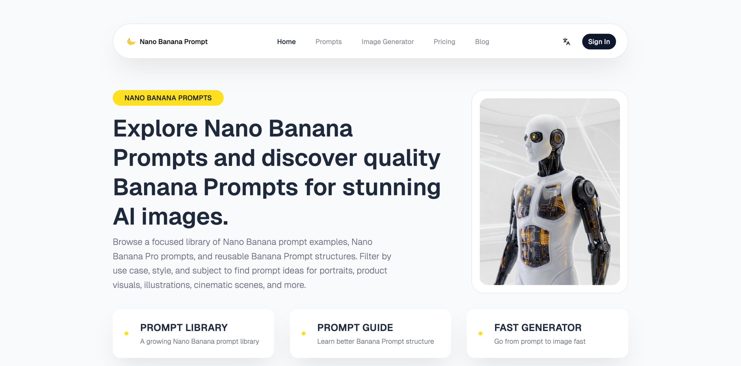Nano Banana Prompt - Prompt Library and AI Image Generator