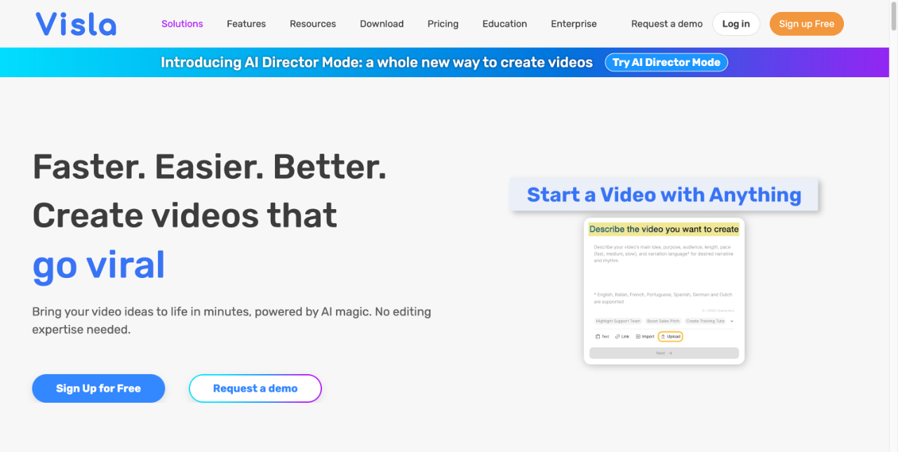 Visla: AI Video Creation and Editing for Business