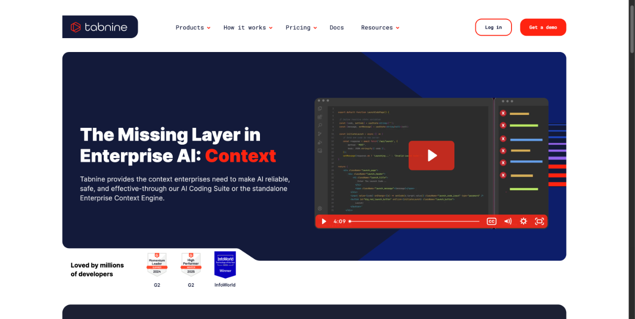 Tabnine - 隐私优先AI编程助手