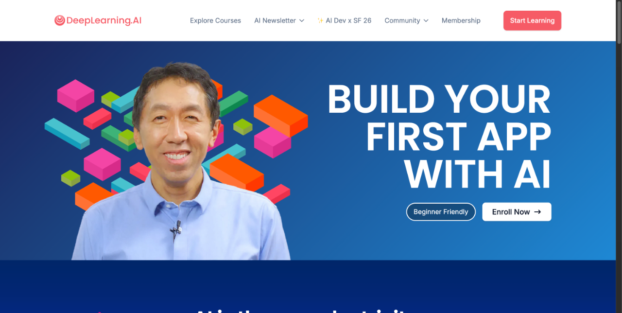 DeepLearning AI - 吴恩达在线AI学习平台