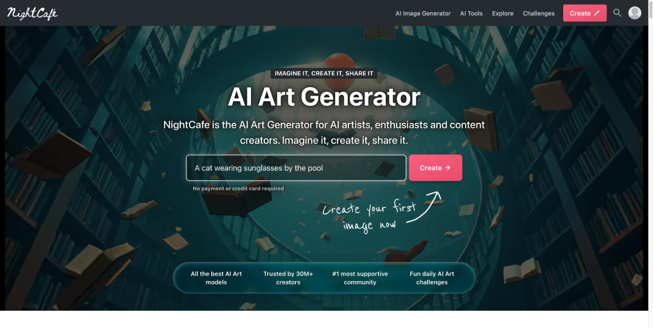 NightCafe - AI艺术创作平台