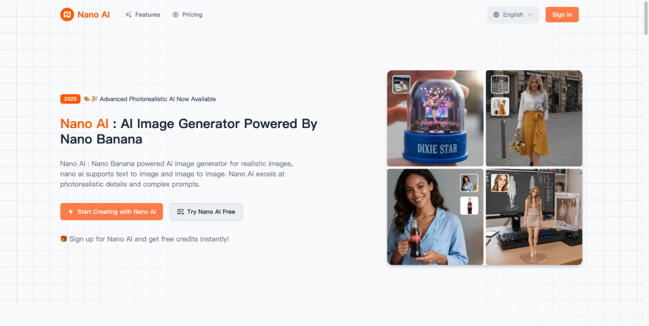 Nano AI : AI Image Generator Powered By Nano Banana