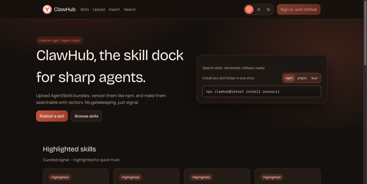 ClawHub - Openclaw Skill社区