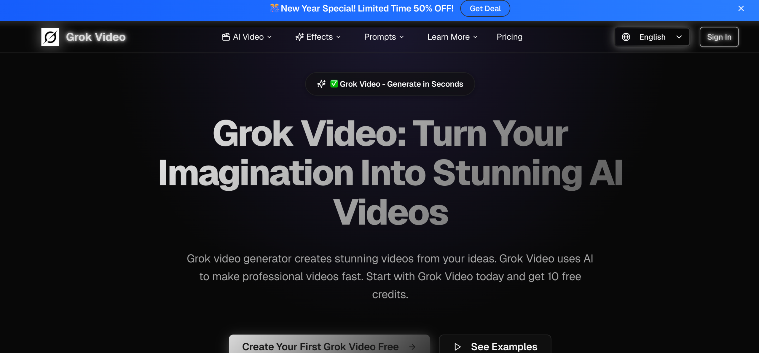 Free Grok Video Generator - AI Video Creation | No Sign Up Required