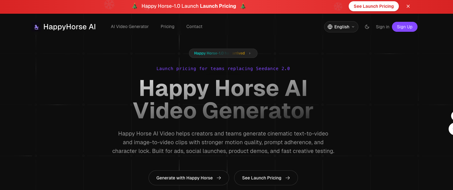 Happy Horse AI Video | AI Video Generator for Text to Video and Image to Video