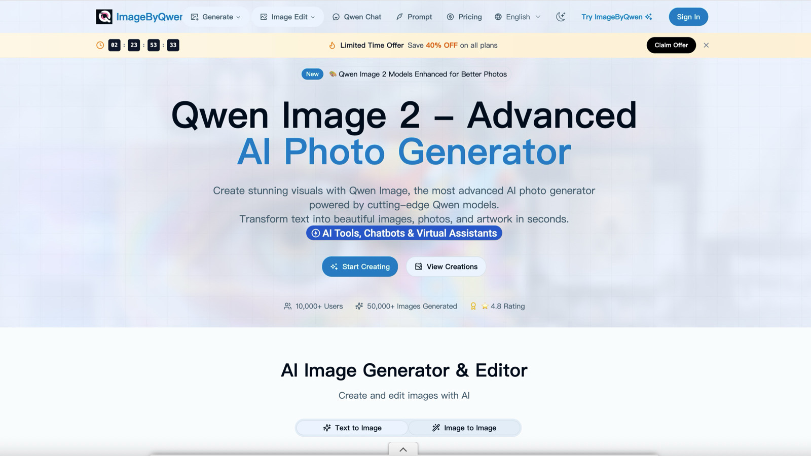 Qwen Image 2 AI图像生成器 | 文字渲染顶级