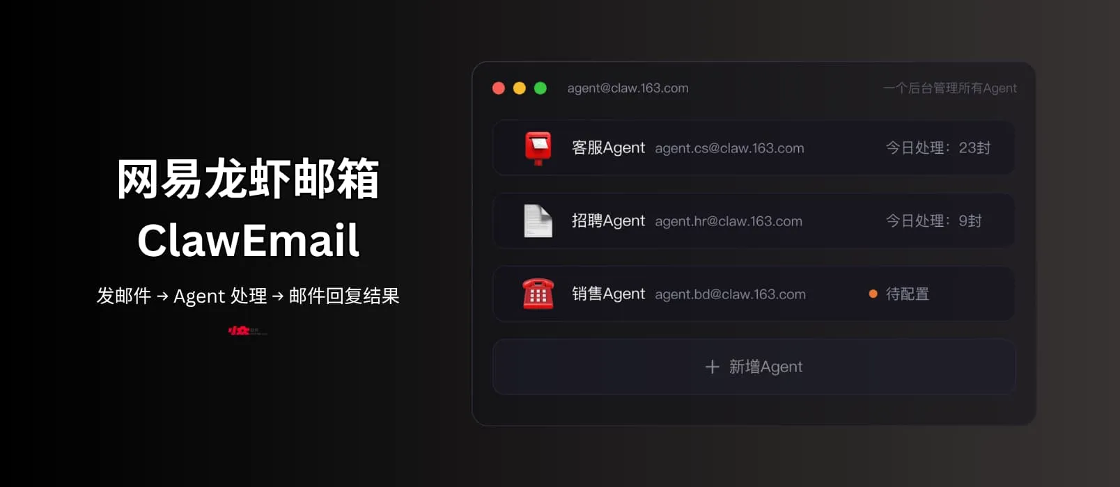 ClawEmail 网易龙虾邮箱发布：给 AI Agent 一个专属邮箱身份