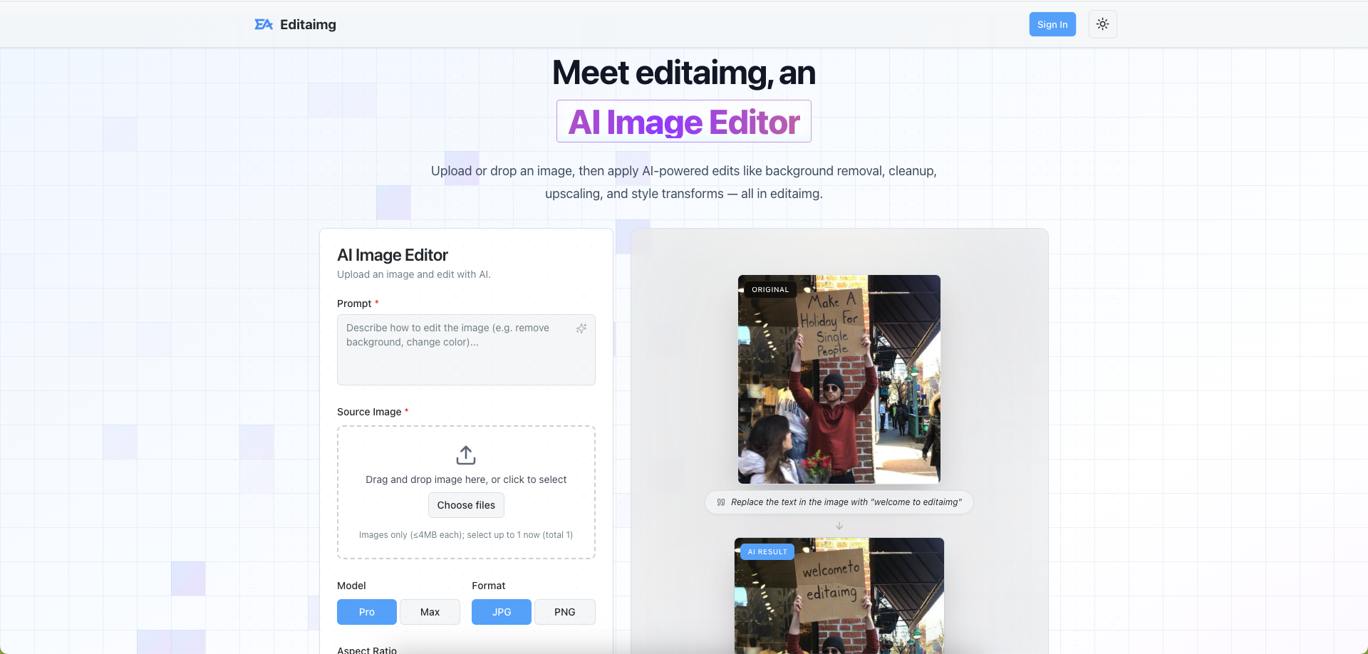 Editaimg - AI-Powered Image Editing and Translation Tools 截图