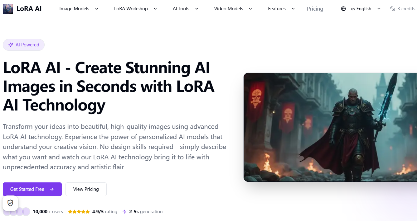 LoRA AI - Create Stunning AI Images in Seconds