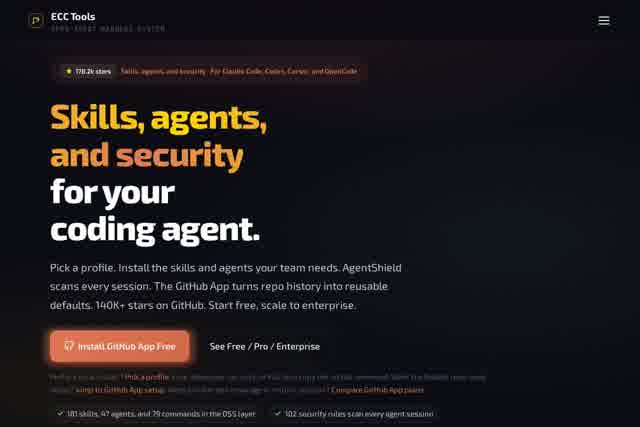 ECC Tools - Open Agent Harness System for GitHub App Automation and Security