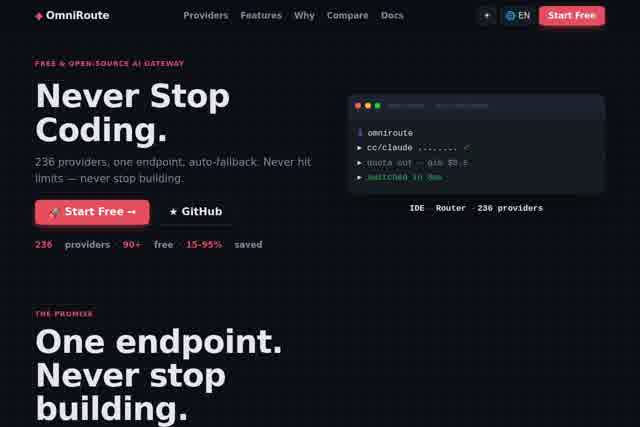 OmniRoute — Free AI Gateway for Multi-Provider LLMs