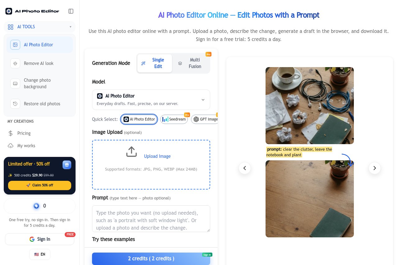 AI Photo Editor screenshot