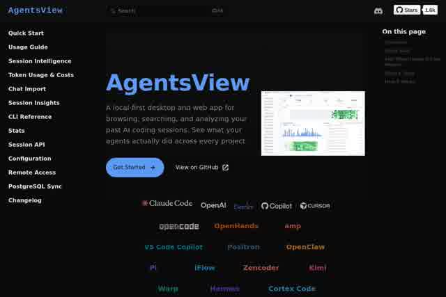 AgentsView - AI Agent Session Manager