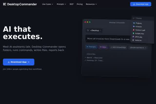 Desktop Commander - AI that executes 截图
