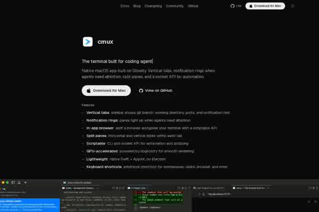 Cmux - Terminal Built for Multitasking