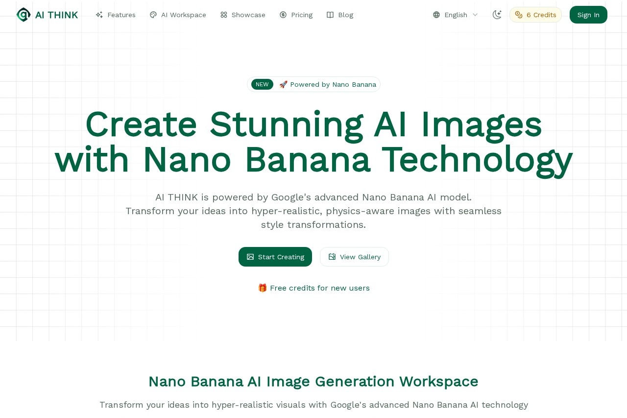AI Think - Nano Banana AI Image Generation Platform