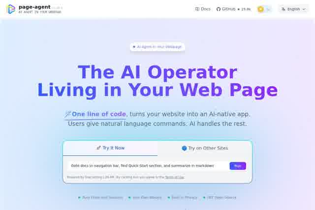 PageAgent - The GUI Agent Living in Your Webpage - 智能GUI代理