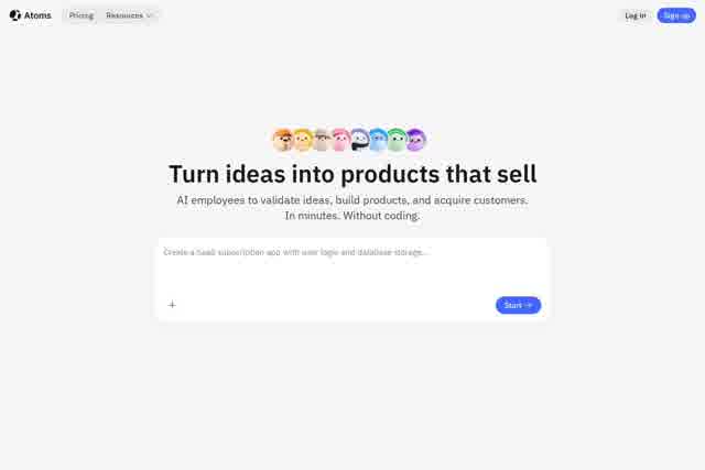Atoms: Build Websites & Apps with AI, No Code Needed