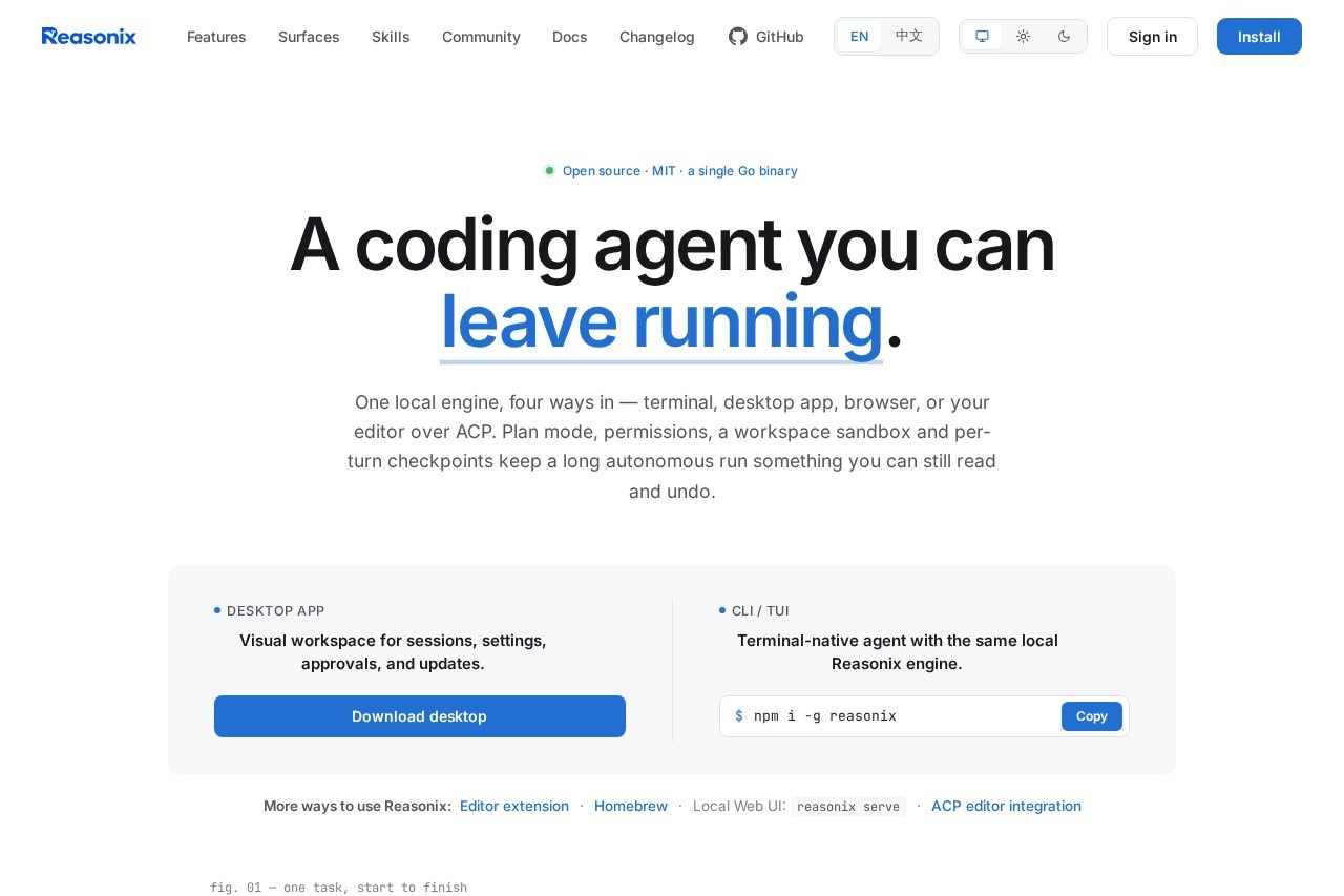 Reasonix — DeepSeek screenshot