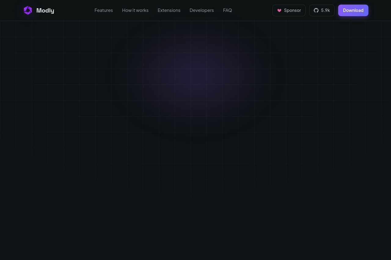 Modly — Free Local AI 3D Model Generator