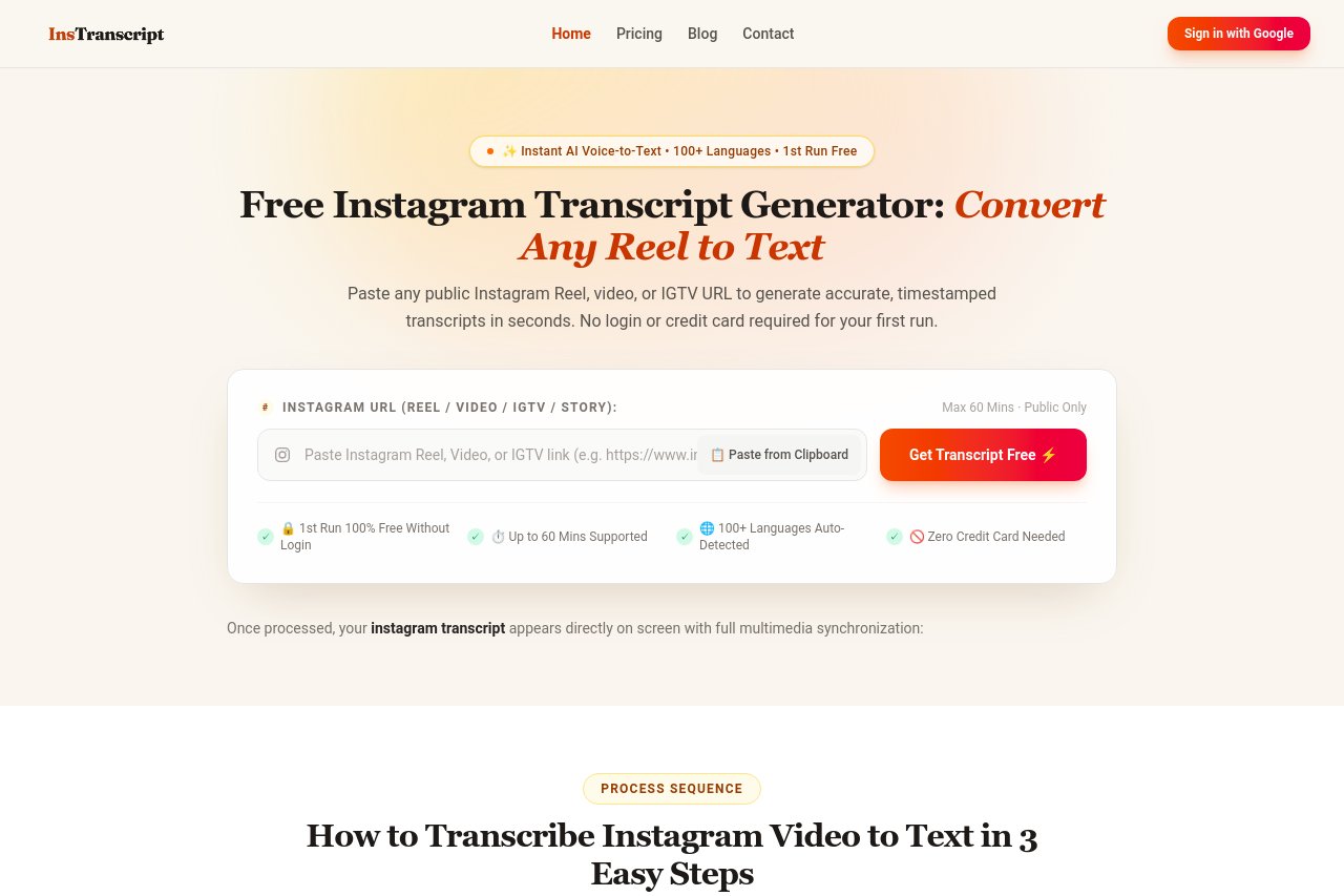 Instagram Transcript