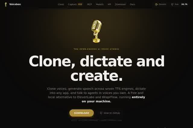 Voicebox - Open Source Voice Cloning Desktop App - 即时语音克隆