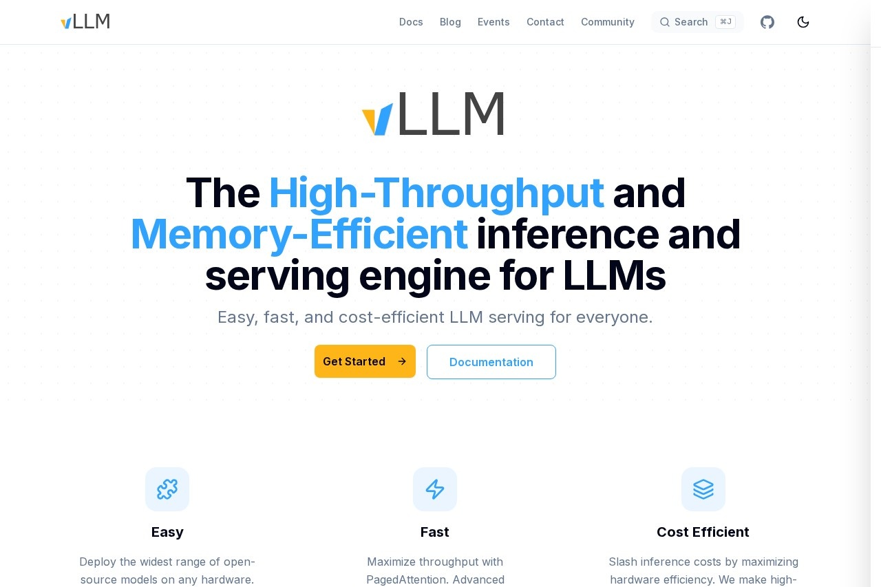 vLLM - Efficient LLM Serving