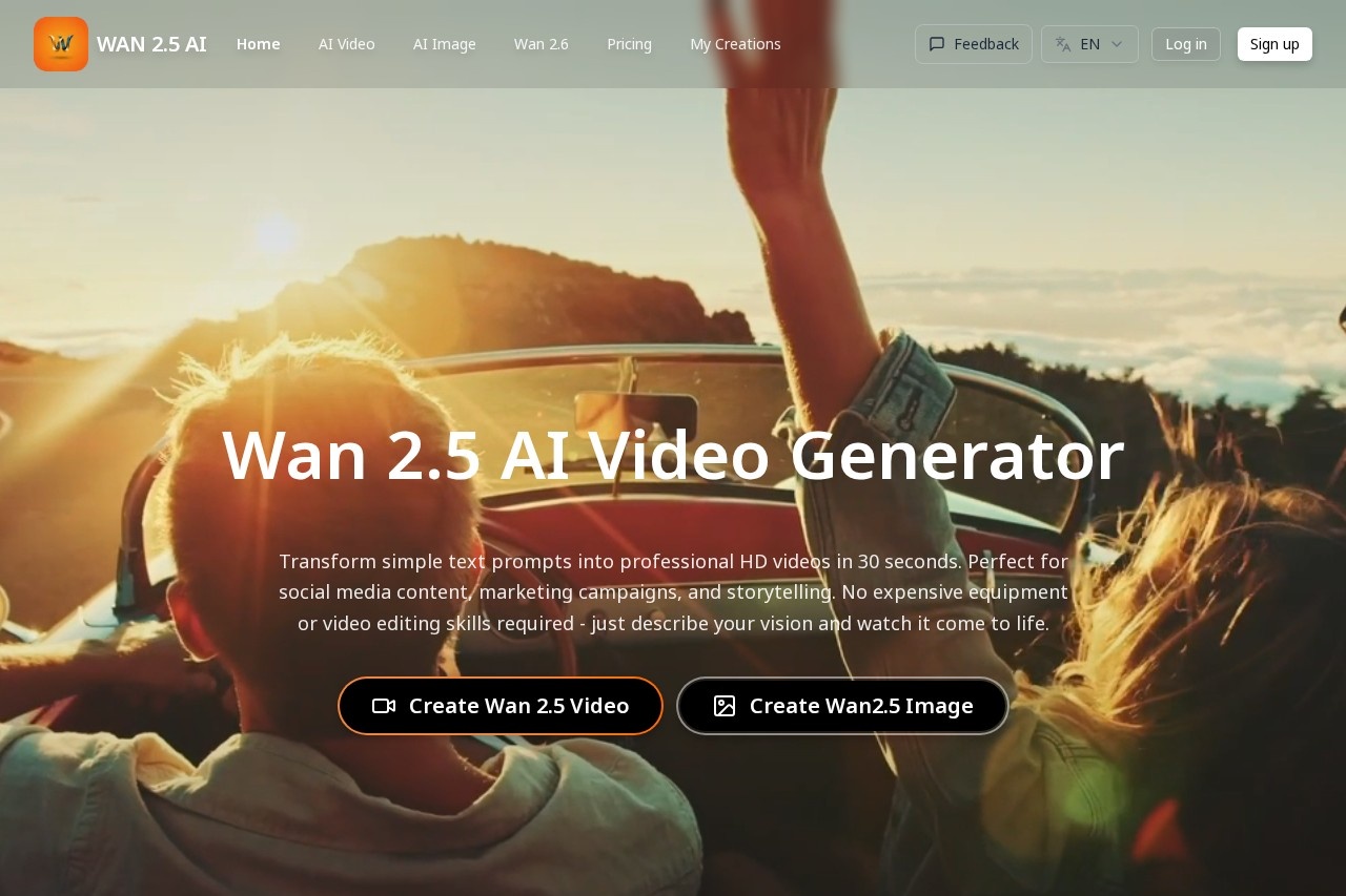 Wan 2.5 AI Video Generator