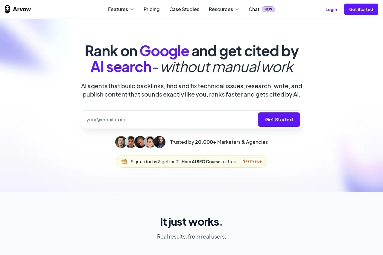 Arvow screenshot