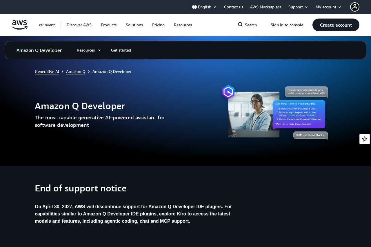 CodeWhisperer 截图