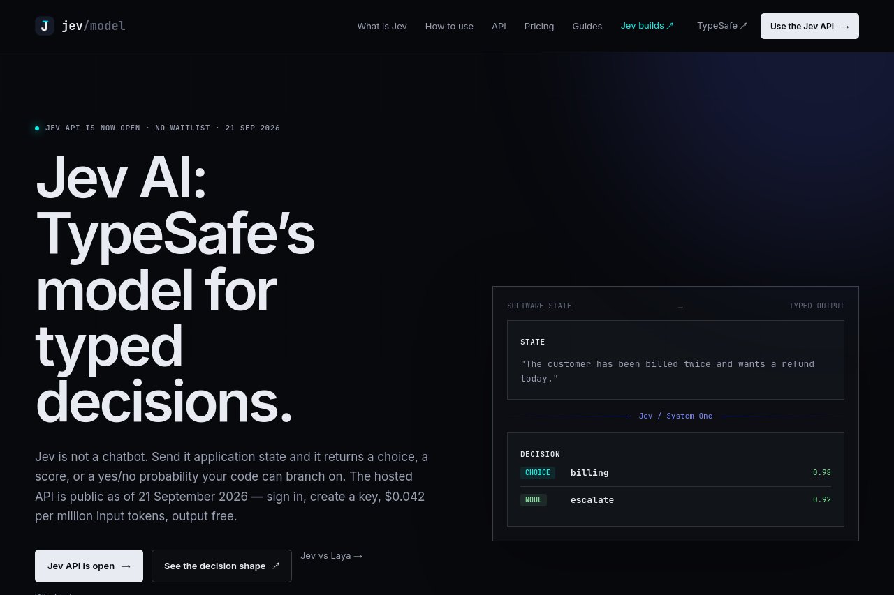 Jev AI Model (TypeSafe System One) 截图