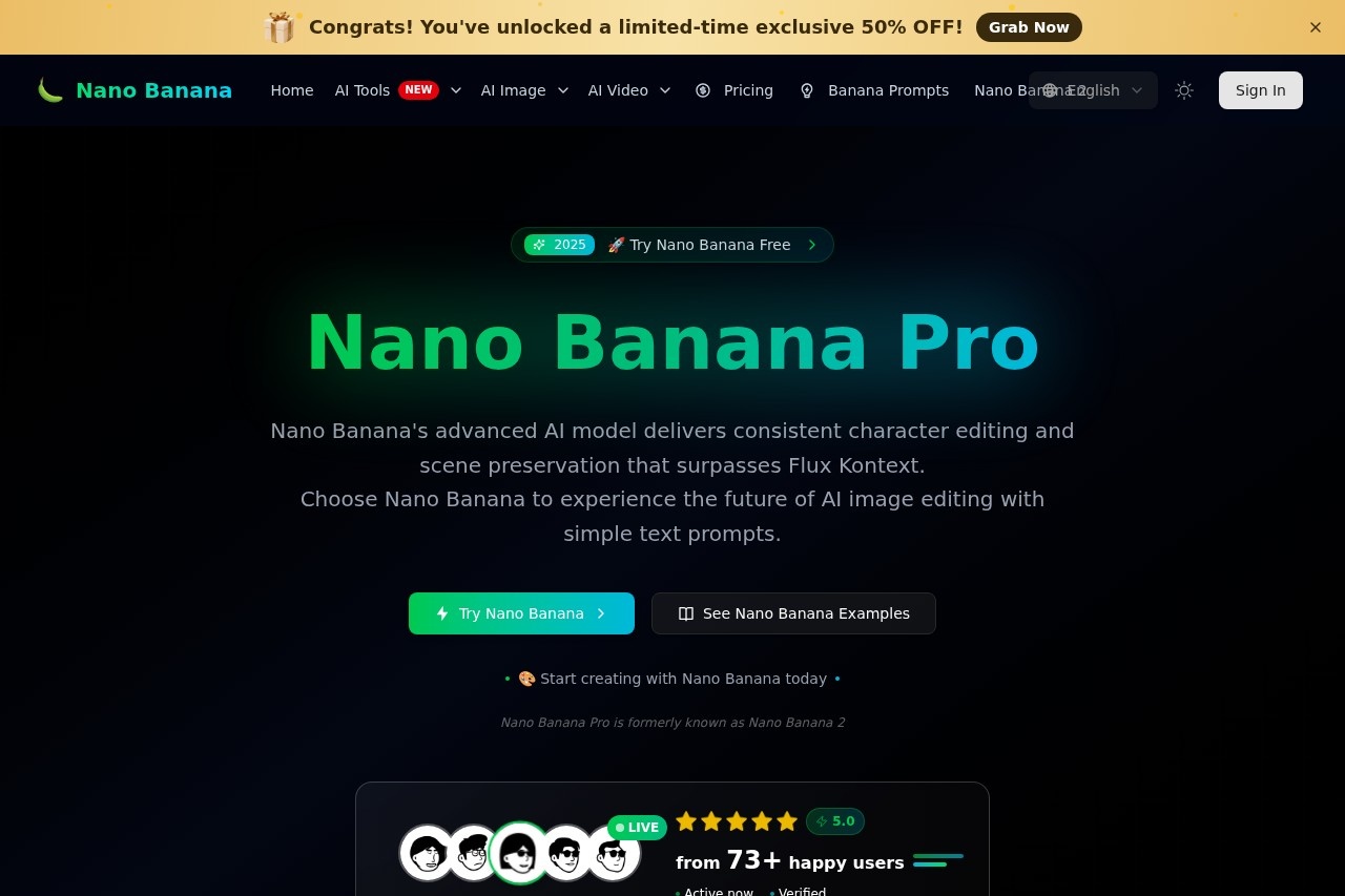 Nano Banana - AI 图像生成器 | 通过聊天编辑图像
