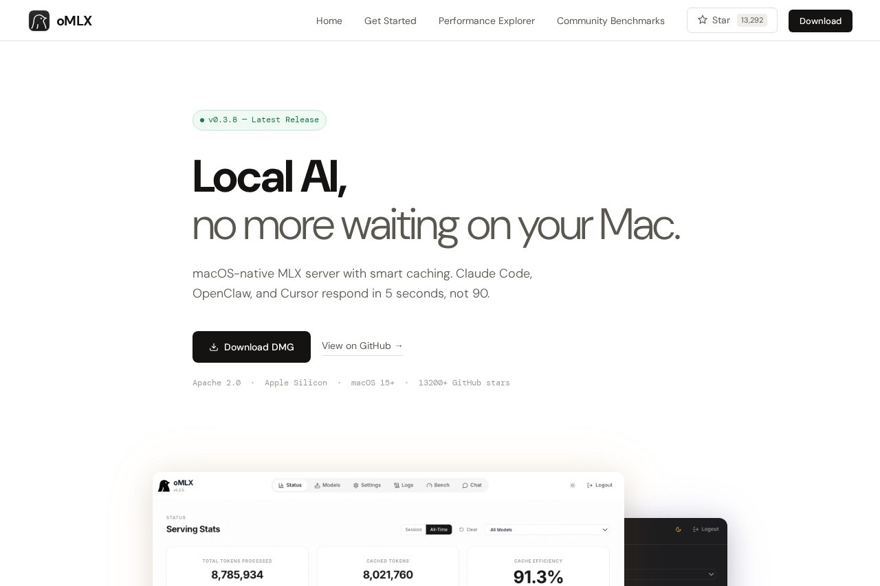 oMLX — LLM inference, optimized for your Mac