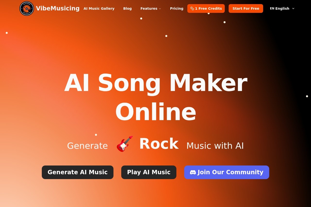AI Song Maker Free, Online | Vibe Musicing screenshot