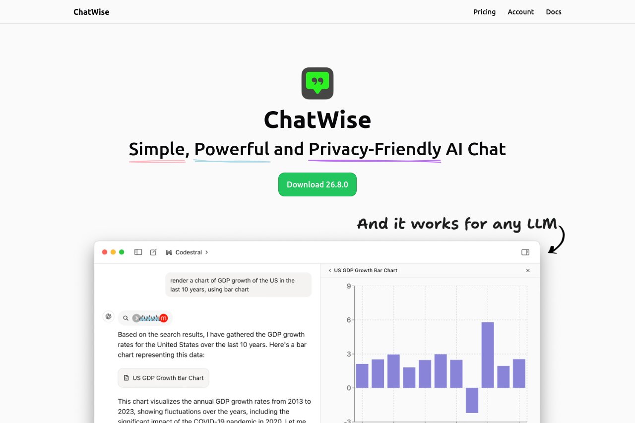 ChatWise - AI Chat Assistant screenshot