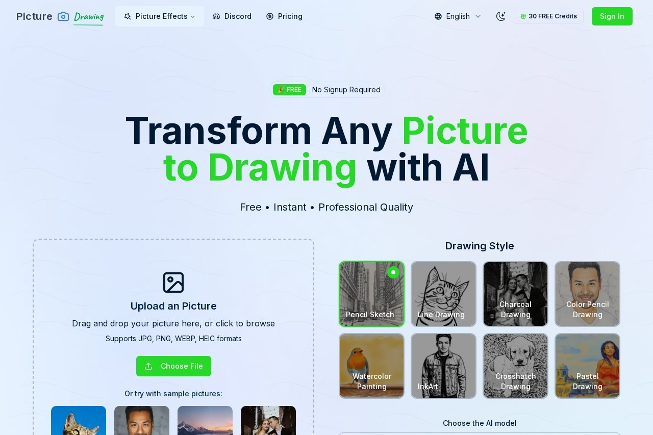Picture to Drawing With AI